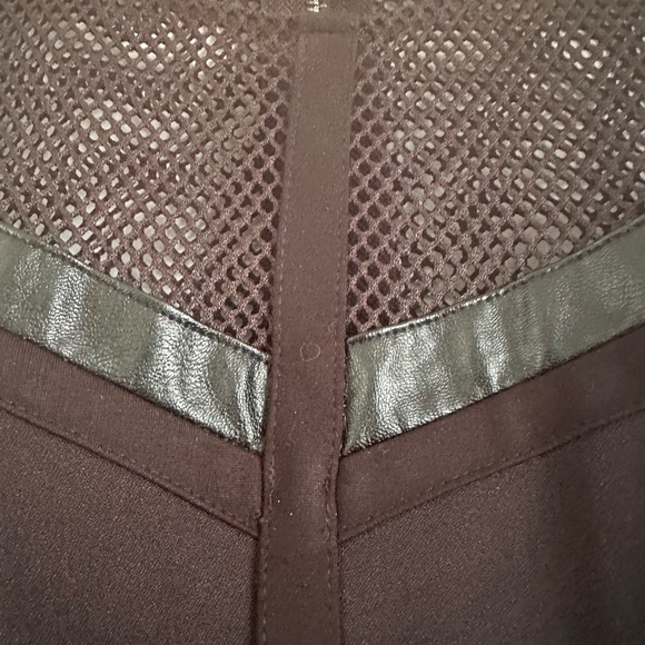 Rachel by Rachel Roy Faux Leather Trim Mini Dress size 12. - Picture 9 of 10